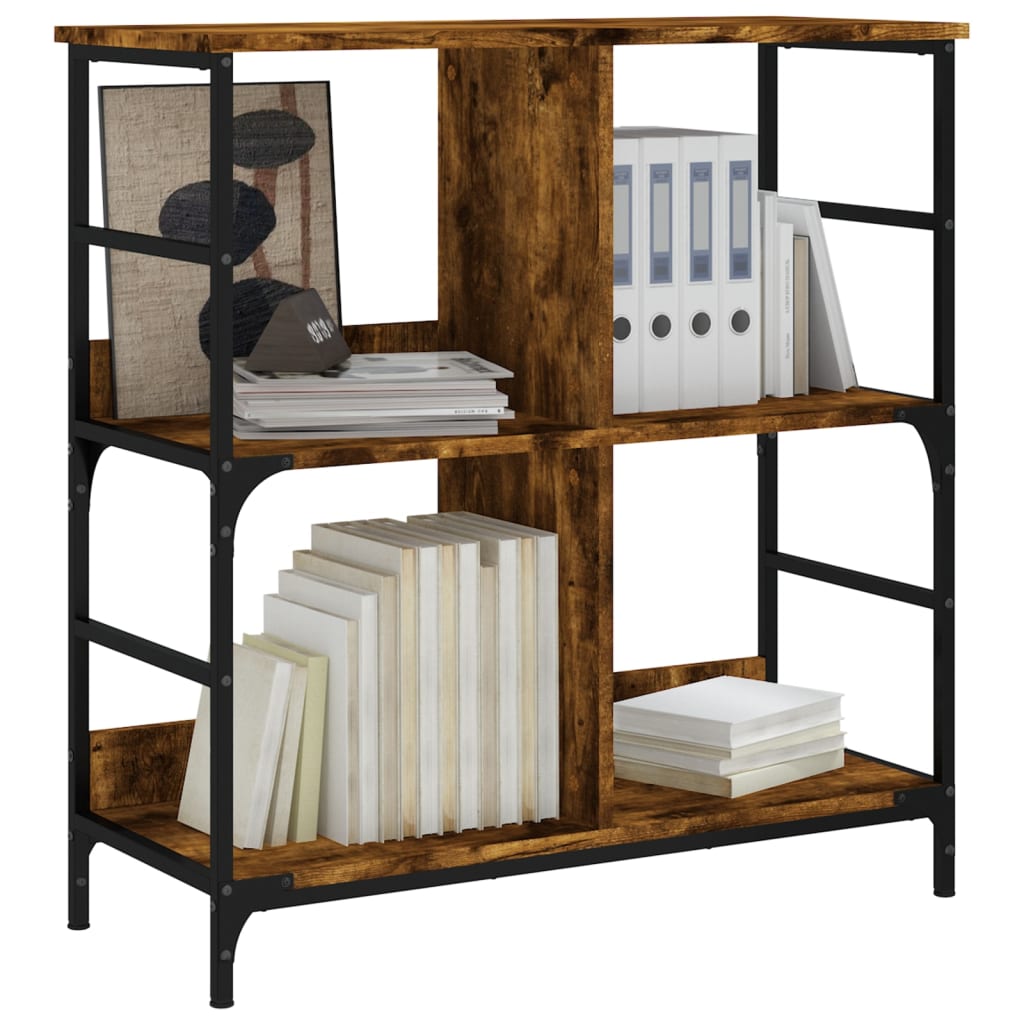 Bookshelf Smoked Oak 78,5x33x82 cm Engineered Wood