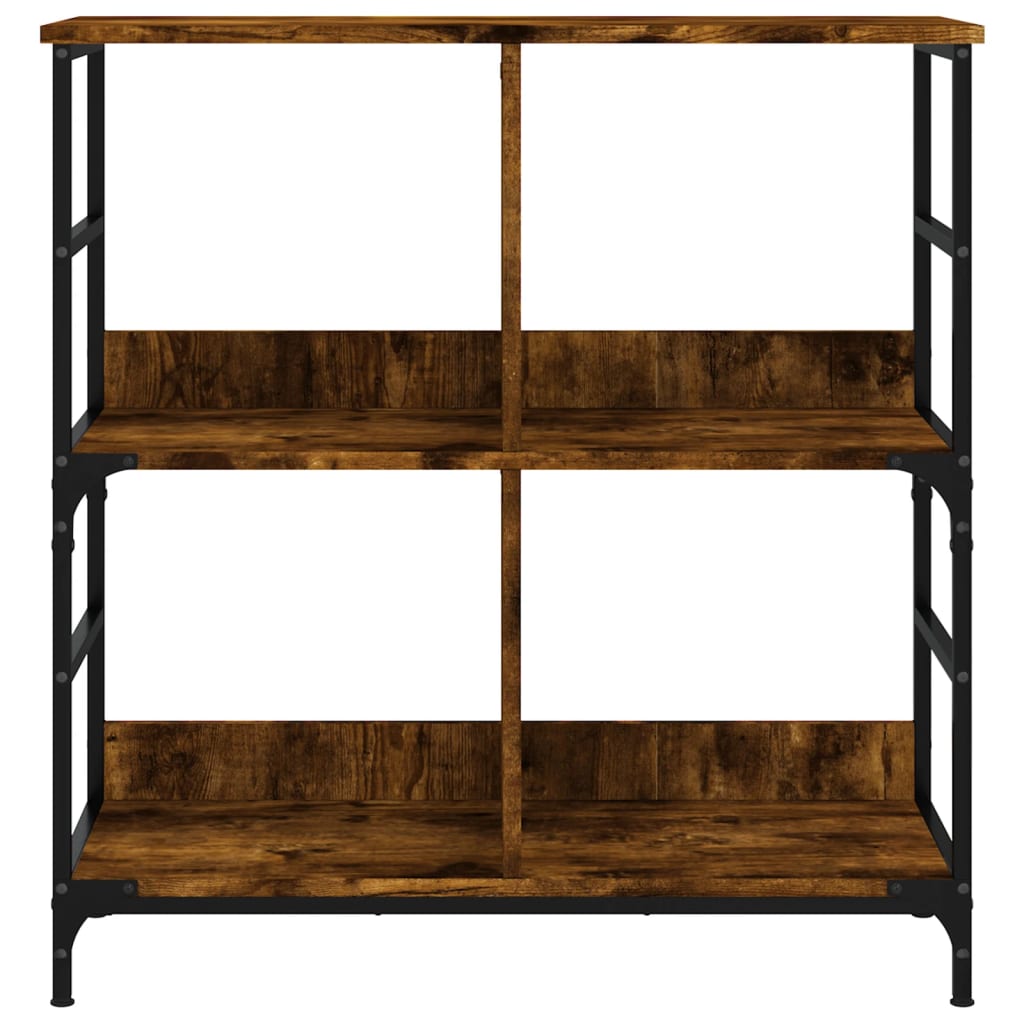 Bookshelf Smoked Oak 78,5x33x82 cm Engineered Wood