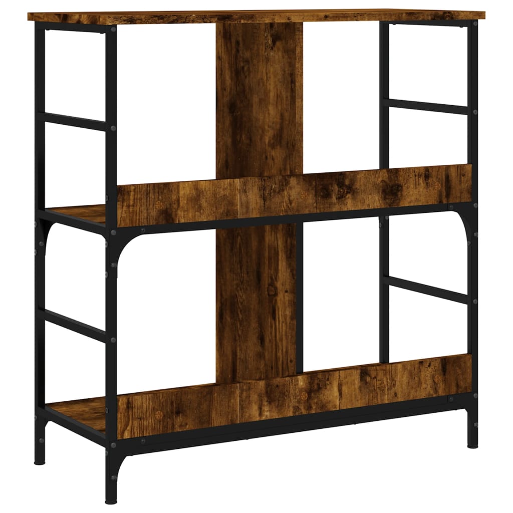Bookshelf Smoked Oak 78,5x33x82 cm Engineered Wood