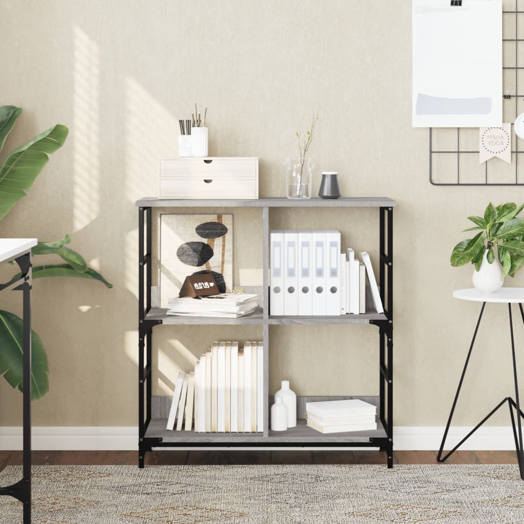 Bookshelf Grey Sonoma 78,5x33x82 cm Engineered Wood
