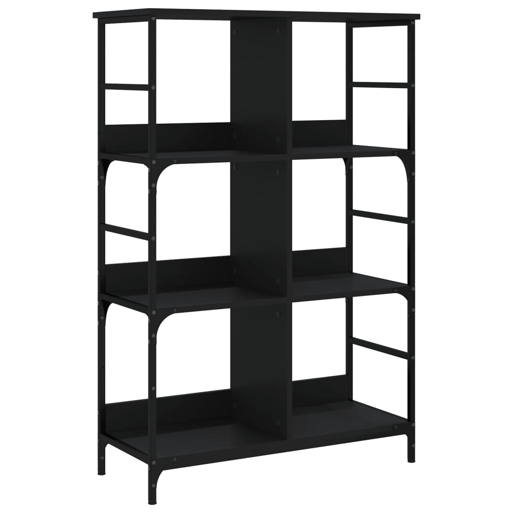 Bookshelf Black 78,5x33x117,5 cm Engineered Wood