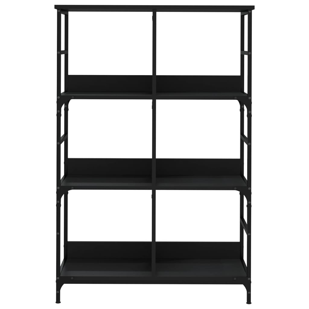 Bookshelf Black 78,5x33x117,5 cm Engineered Wood