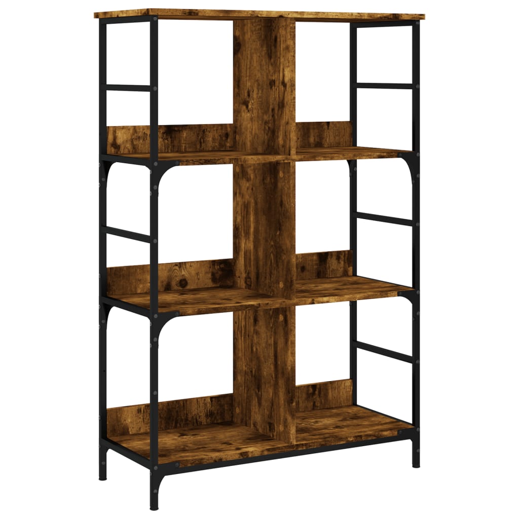 Bookshelf Smoked Oak 78,5x33x117,5 cm Engineered Wood