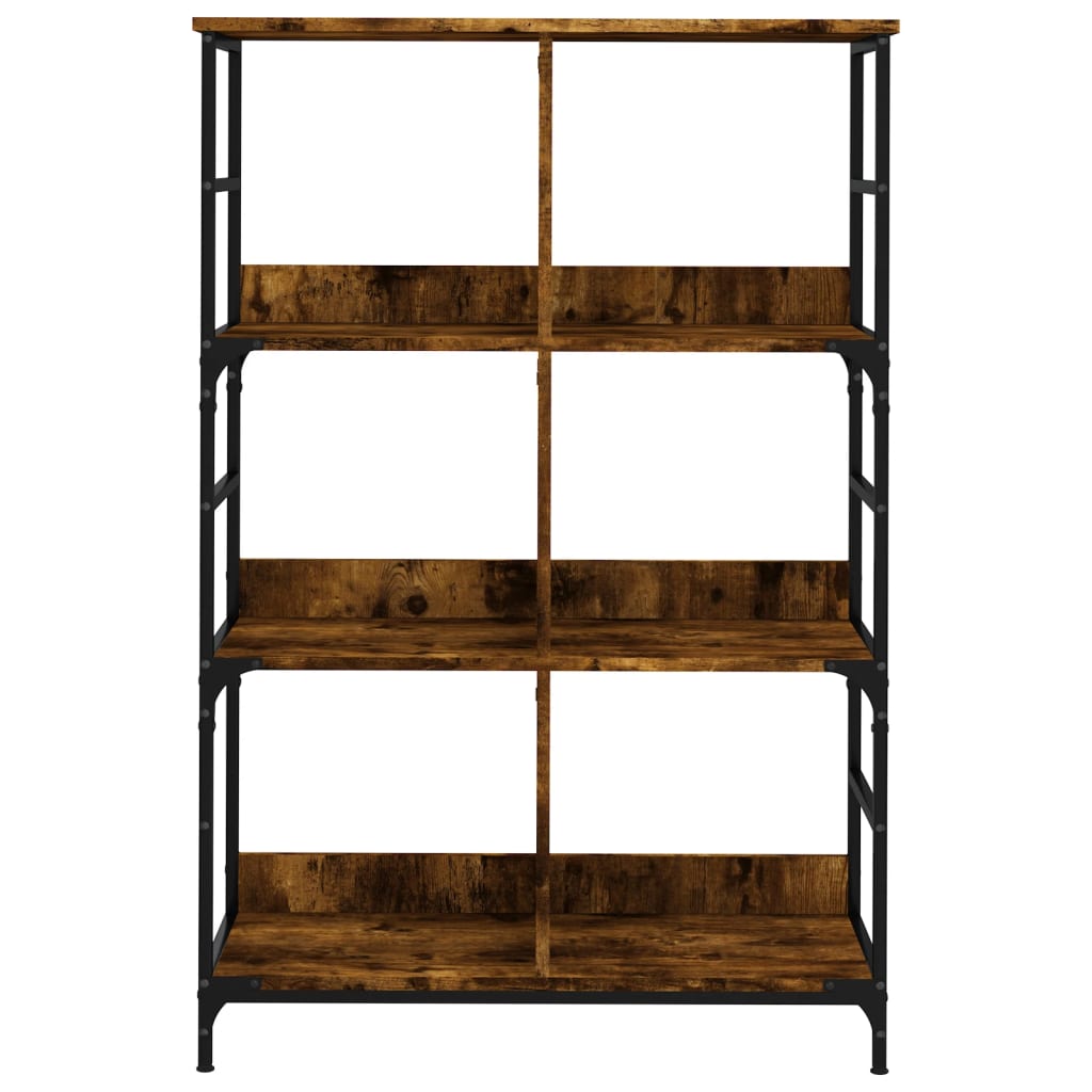 Bookshelf Smoked Oak 78,5x33x117,5 cm Engineered Wood