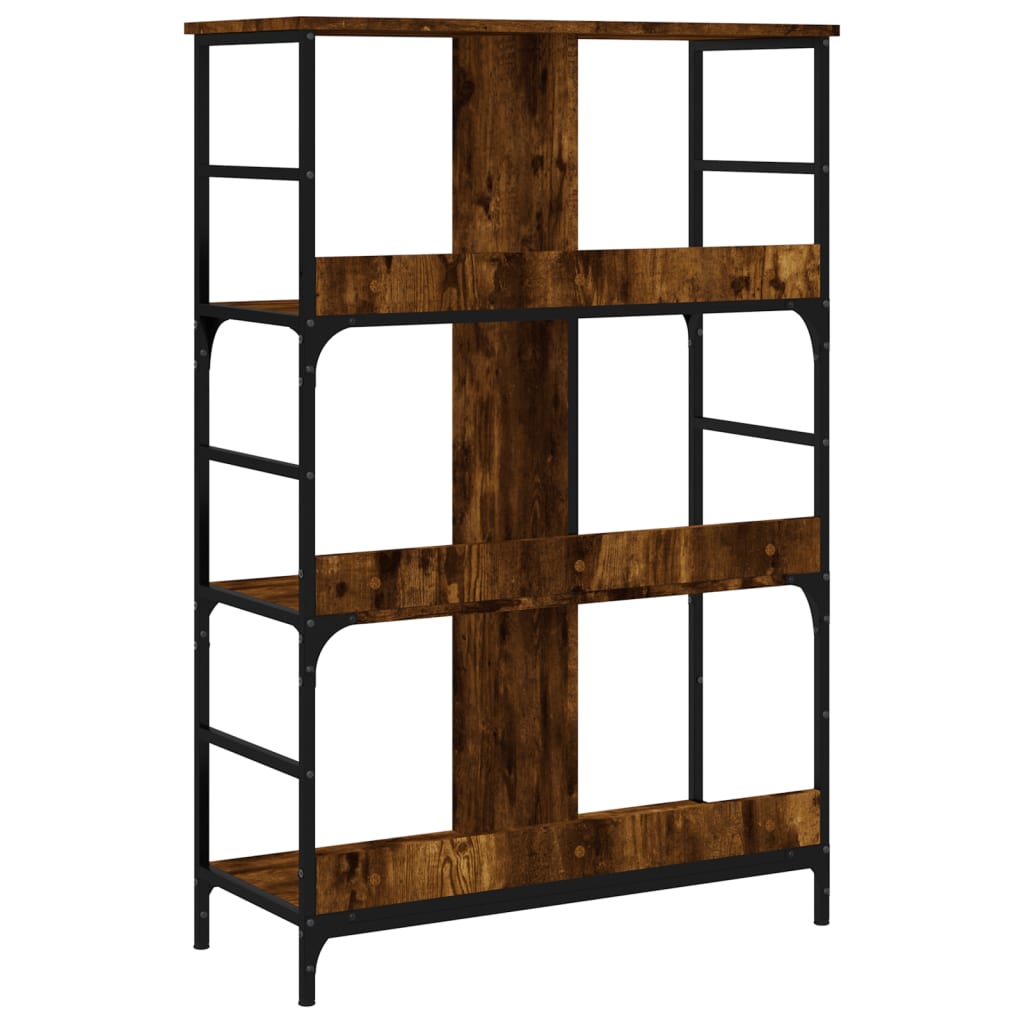 Bookshelf Smoked Oak 78,5x33x117,5 cm Engineered Wood