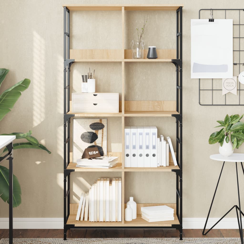 Bookshelf Sonoma Oak 78,5x33x153 cm Engineered Wood