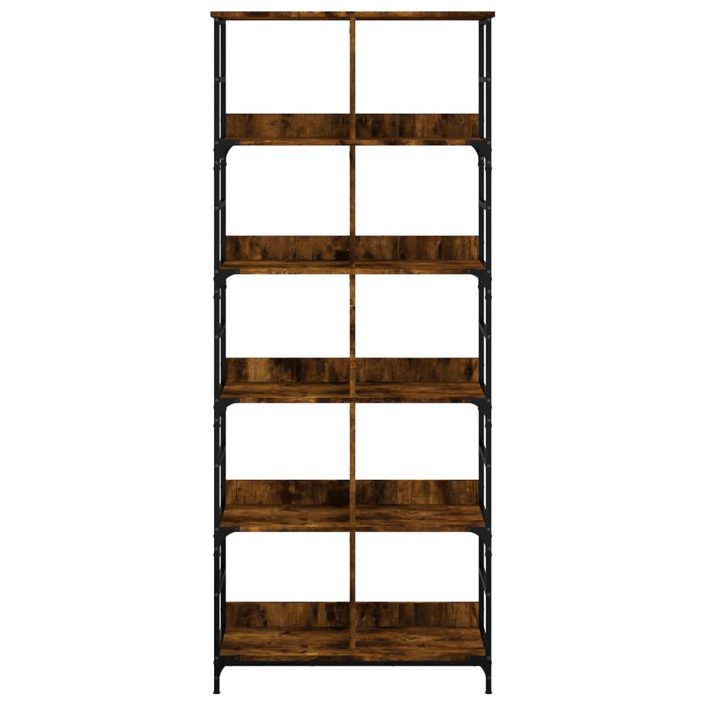 Bookshelf Smoked Oak 78,5x33x188,5 cm Engineered Wood