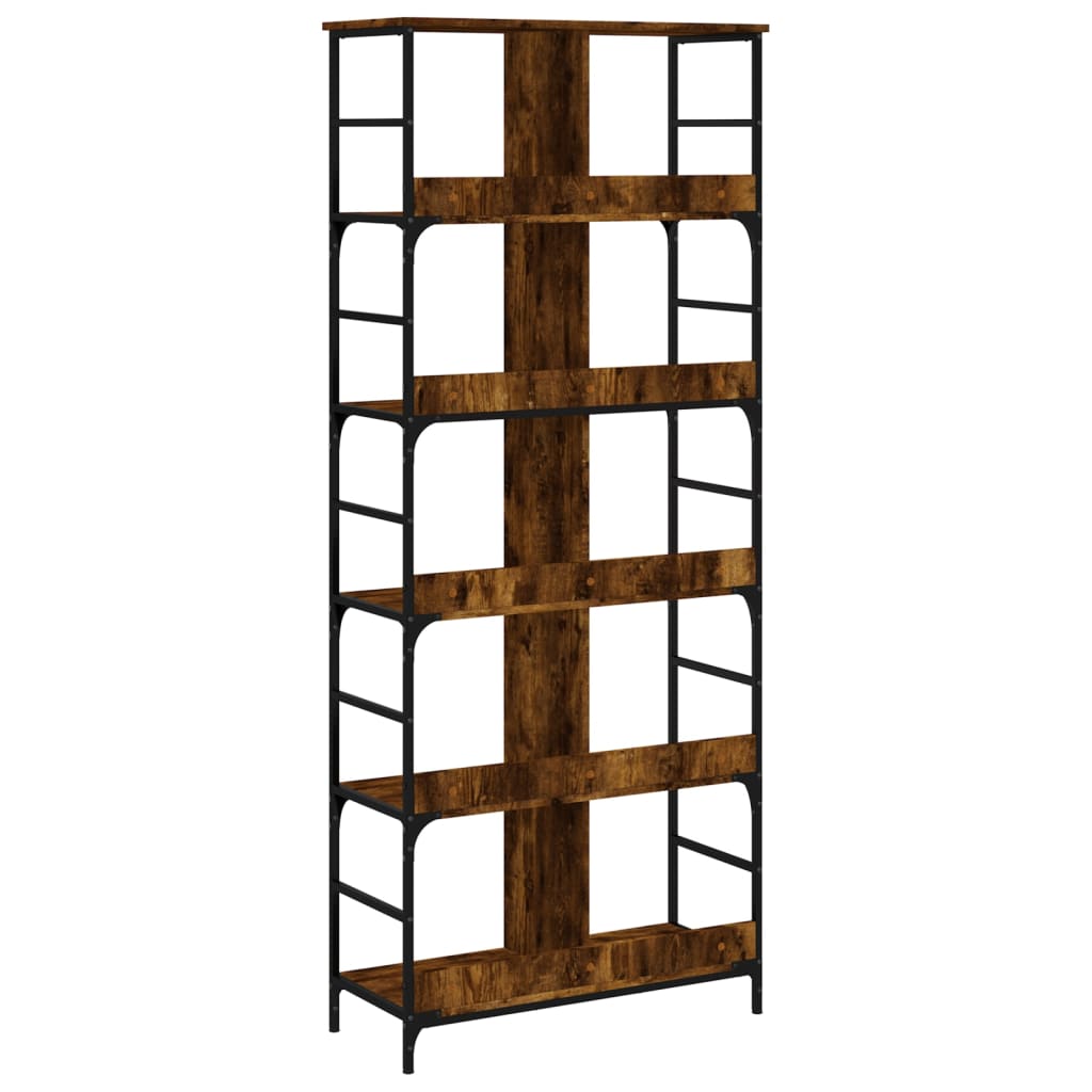 Bookshelf Smoked Oak 78,5x33x188,5 cm Engineered Wood