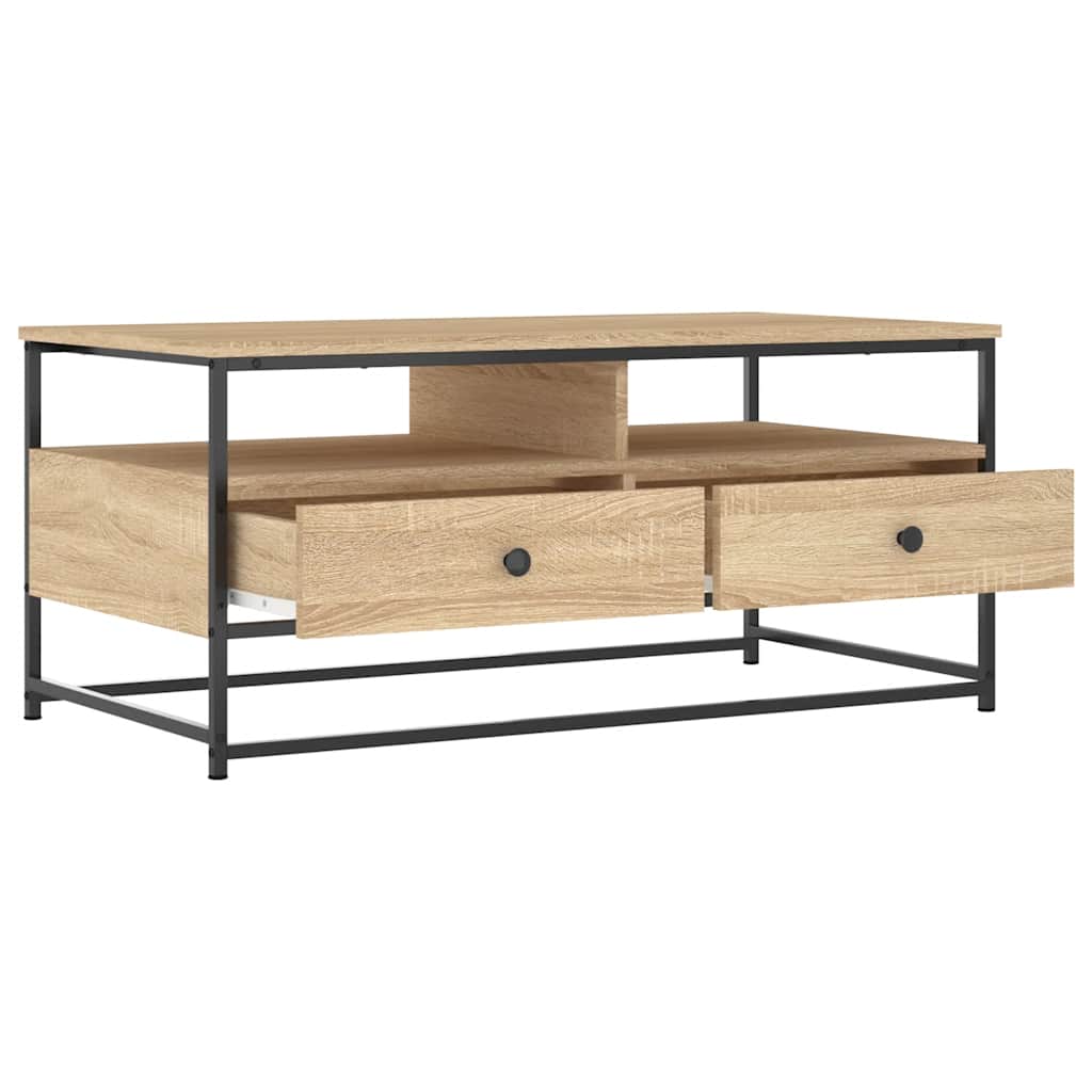 Coffee Table Sonoma Oak 100x51x45 cm Engineered Wood