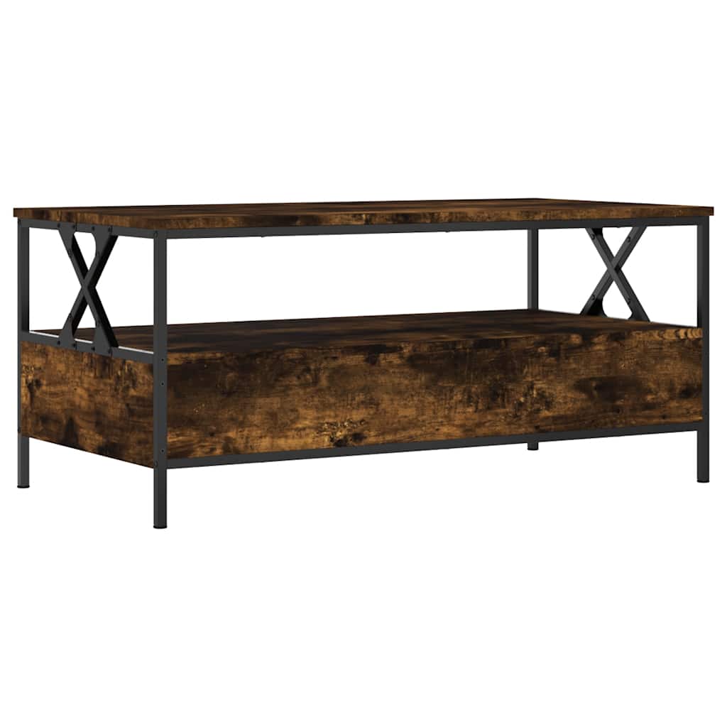 Coffee Table Smoked Oak 100x51x45 cm Engineered Wood