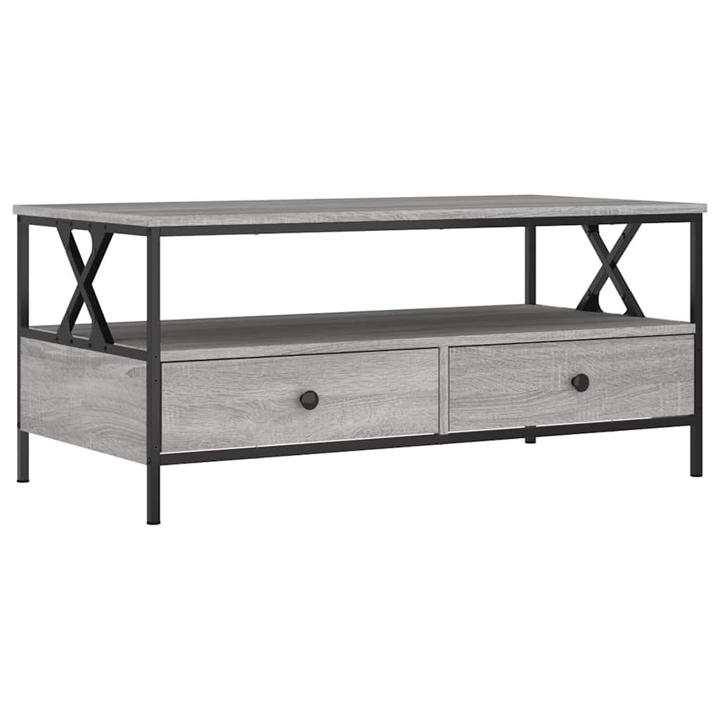 Coffee Table Grey Sonoma 100x51x45 cm Engineered Wood
