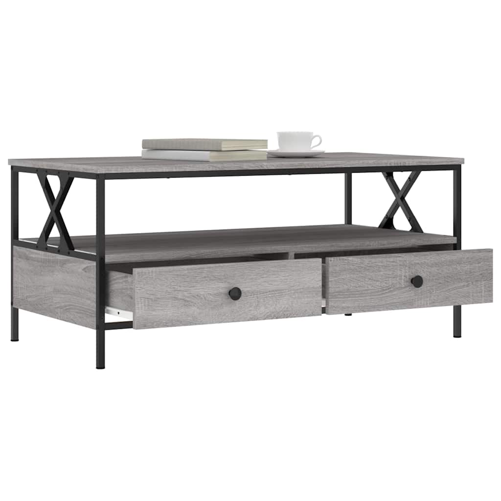 Coffee Table Grey Sonoma 100x51x45 cm Engineered Wood