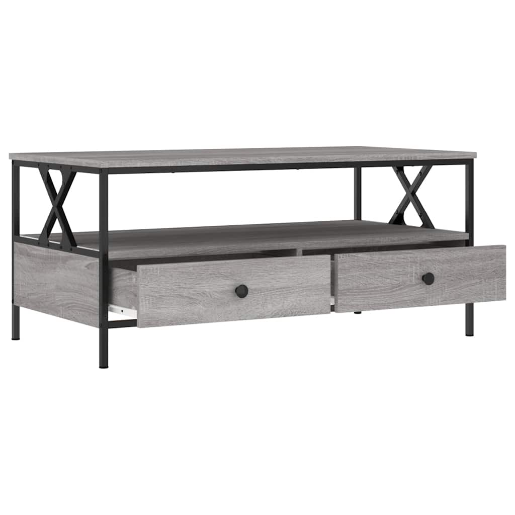 Coffee Table Grey Sonoma 100x51x45 cm Engineered Wood