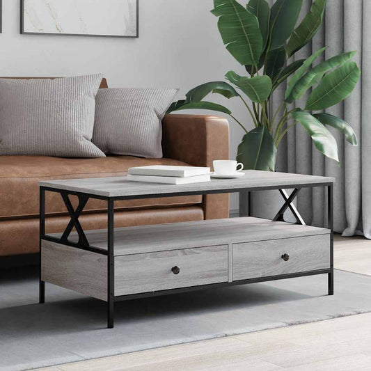 Coffee Table Grey Sonoma 100x51x45 cm Engineered Wood