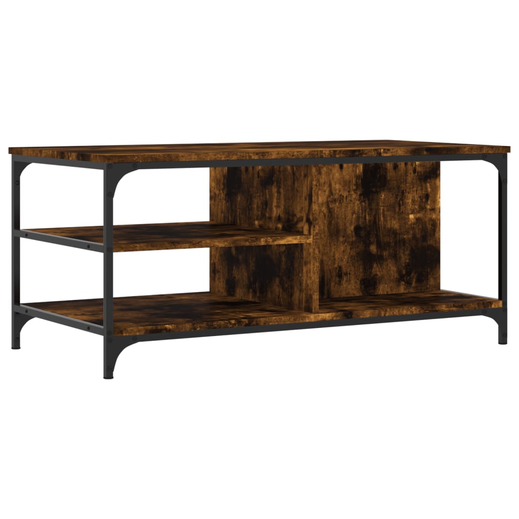Coffee Table Smoked Oak 100x50x45 cm Engineered Wood
