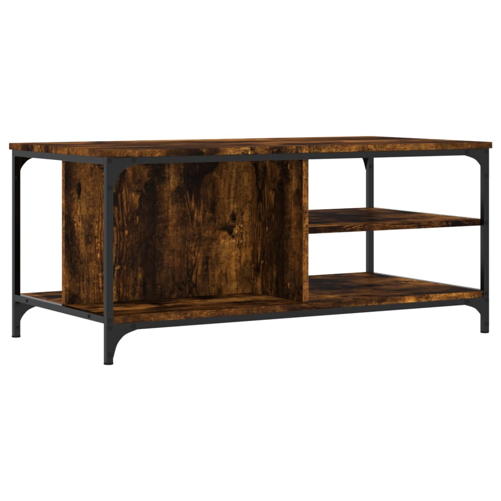 Coffee Table Smoked Oak 100x50x45 cm Engineered Wood