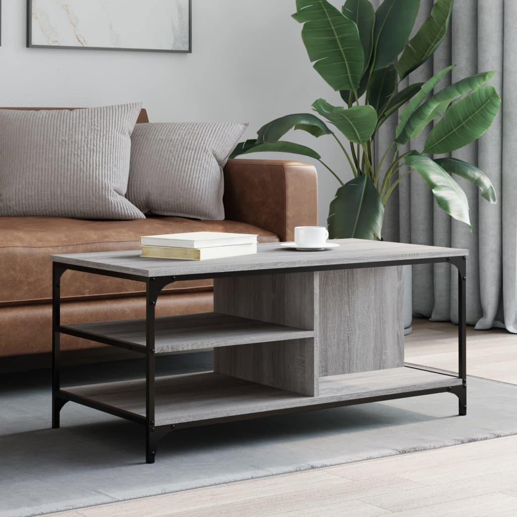 Coffee Table Grey Sonoma 100x50x45 cm Engineered Wood