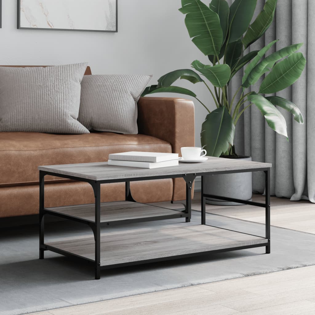 Coffee Table Grey Sonoma 90x49x40 cm Engineered Wood