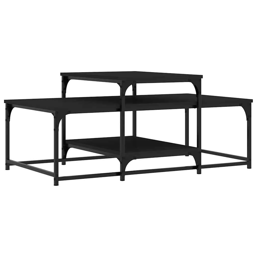 Coffee Table Black 102x60x45 cm Engineered Wood
