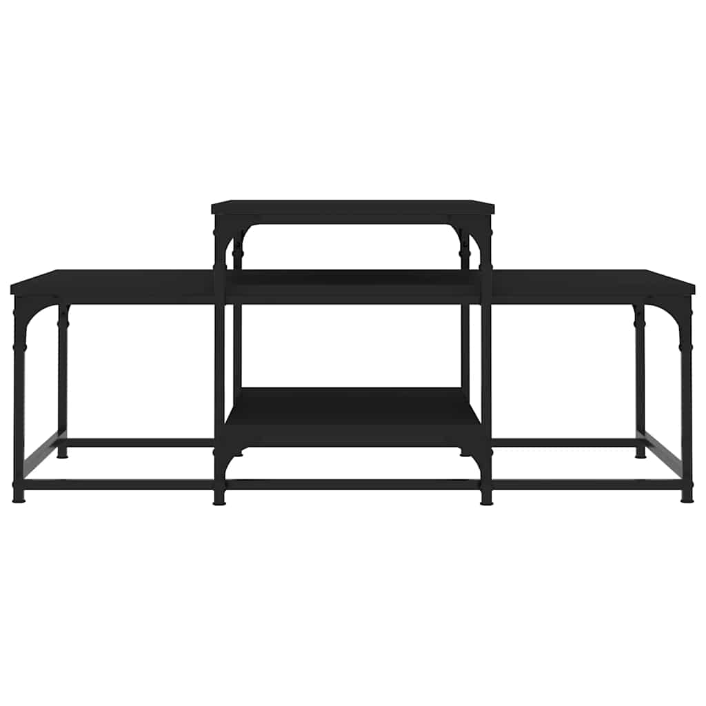 Coffee Table Black 102x60x45 cm Engineered Wood