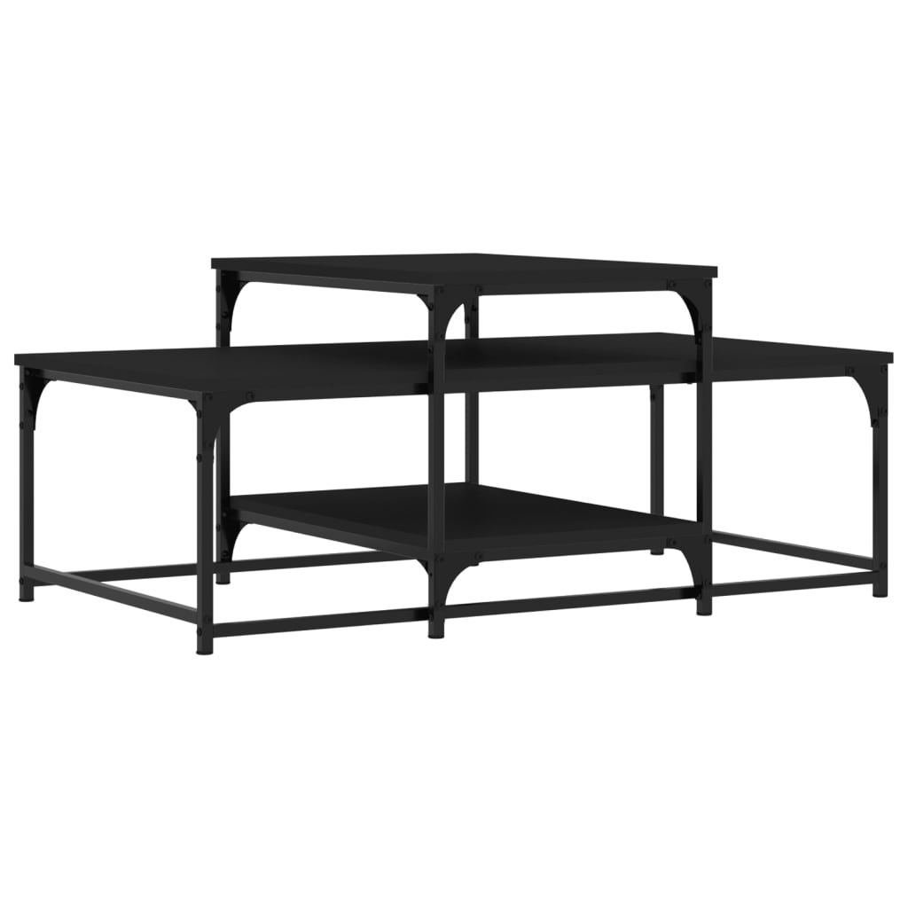 Coffee Table Black 102x60x45 cm Engineered Wood