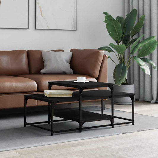 Coffee Table Black 102x60x45 cm Engineered Wood