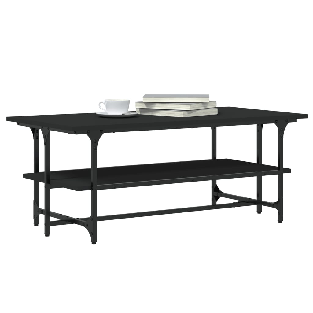 Coffee Table Black 100x50x40 cm Engineered Wood