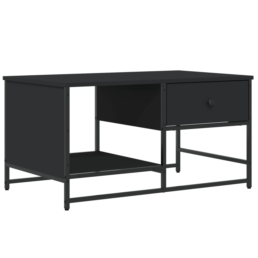 Coffee Table Black 85,5x51x45 cm Engineered Wood