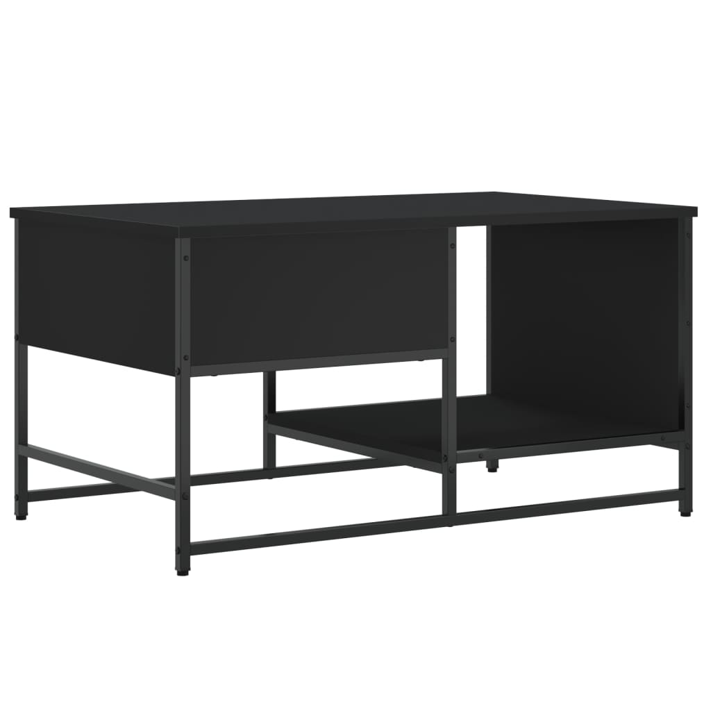 Coffee Table Black 85,5x51x45 cm Engineered Wood