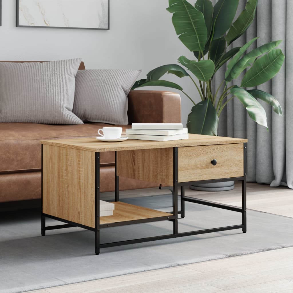 vidaXL Coffee Table Sonoma Oak 85.5x51x45 cm Engineered Wood