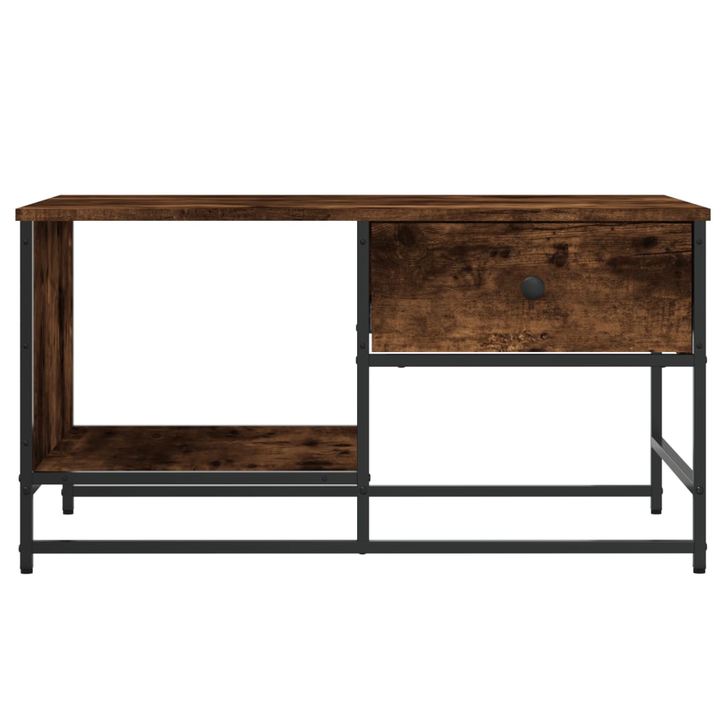 Coffee Table Smoked Oak 85,5x51x45 cm Engineered Wood