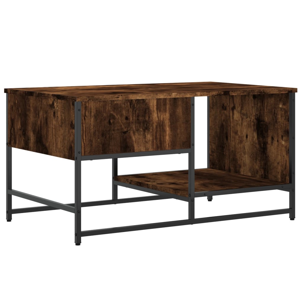 Coffee Table Smoked Oak 85,5x51x45 cm Engineered Wood
