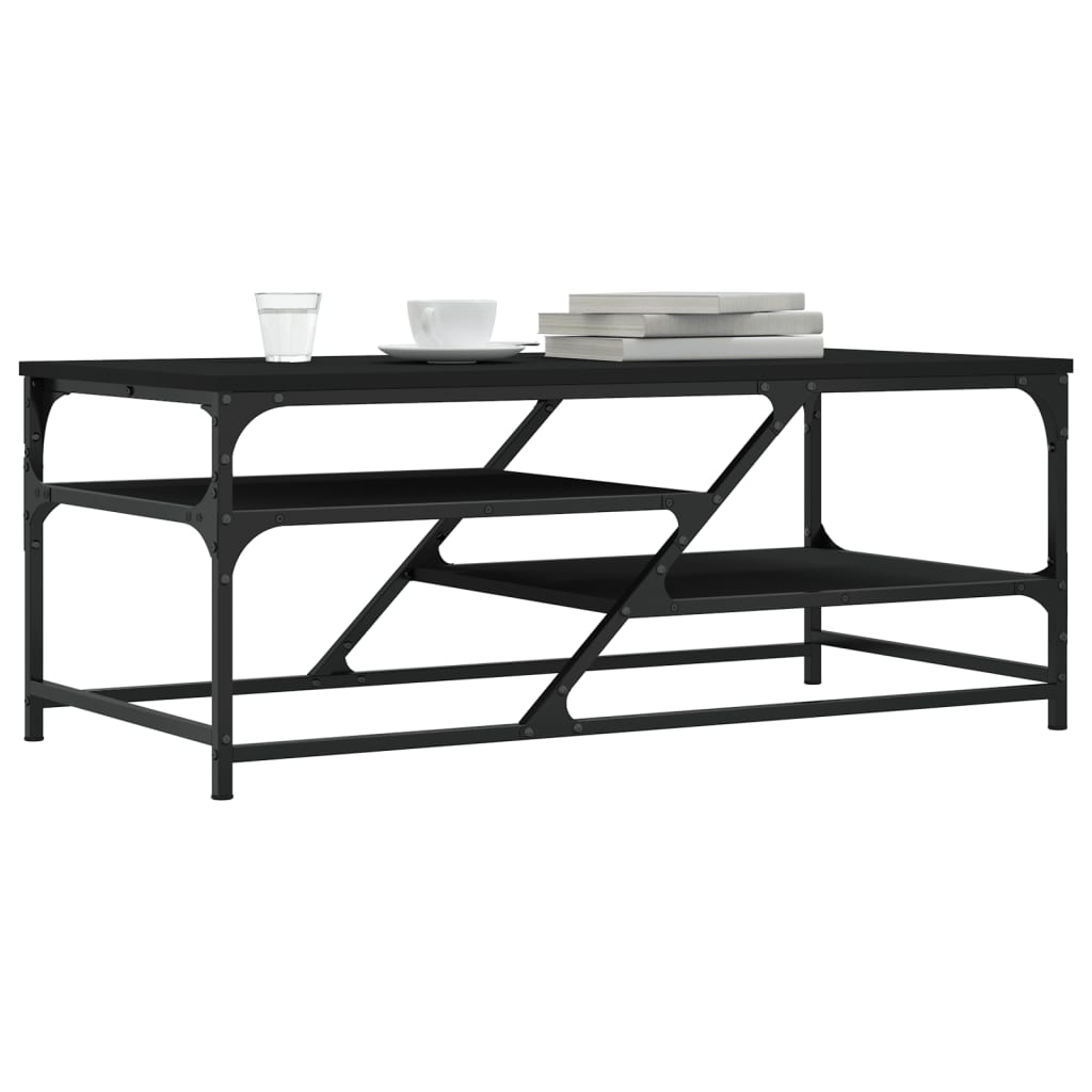 Coffee Table Black 100x49x40 cm Engineered Wood