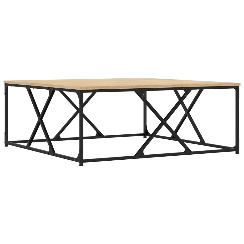 Coffee Table Sonoma Oak 100x100x40 cm Engineered Wood