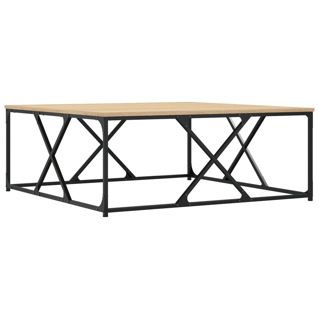 Coffee Table Sonoma Oak 100x100x40 cm Engineered Wood