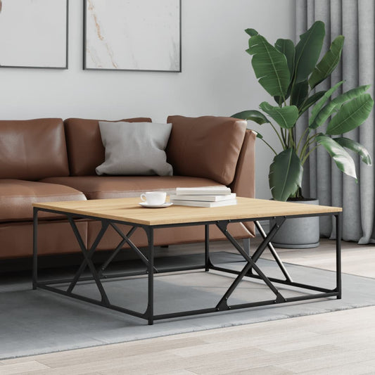 Coffee Table Sonoma Oak 100x100x40 cm Engineered Wood