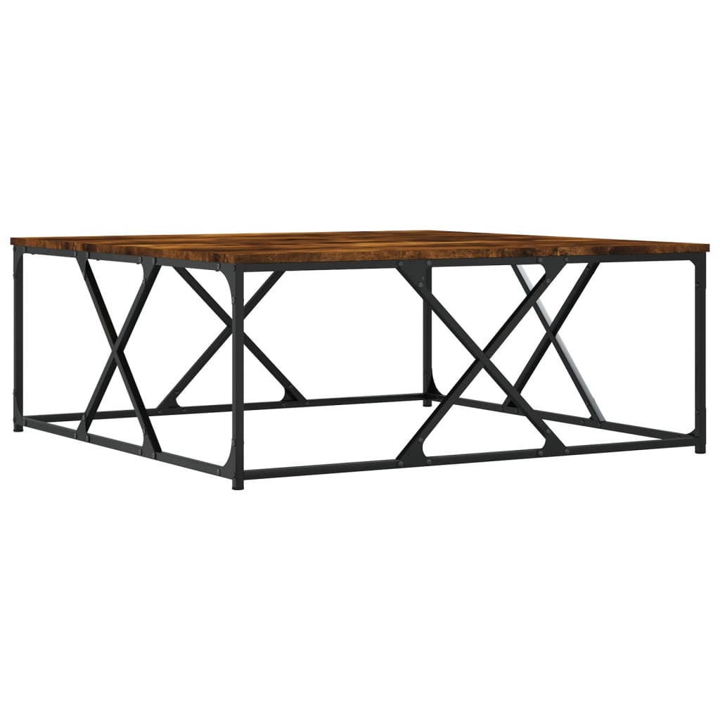 Coffee Table Smoked Oak 100x100x40 cm Engineered Wood