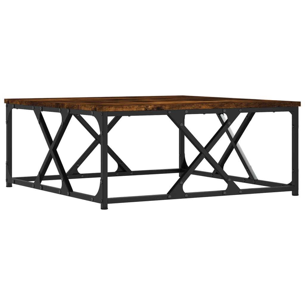 Coffee Table Smoked Oak 70x70x30 cm Engineered Wood