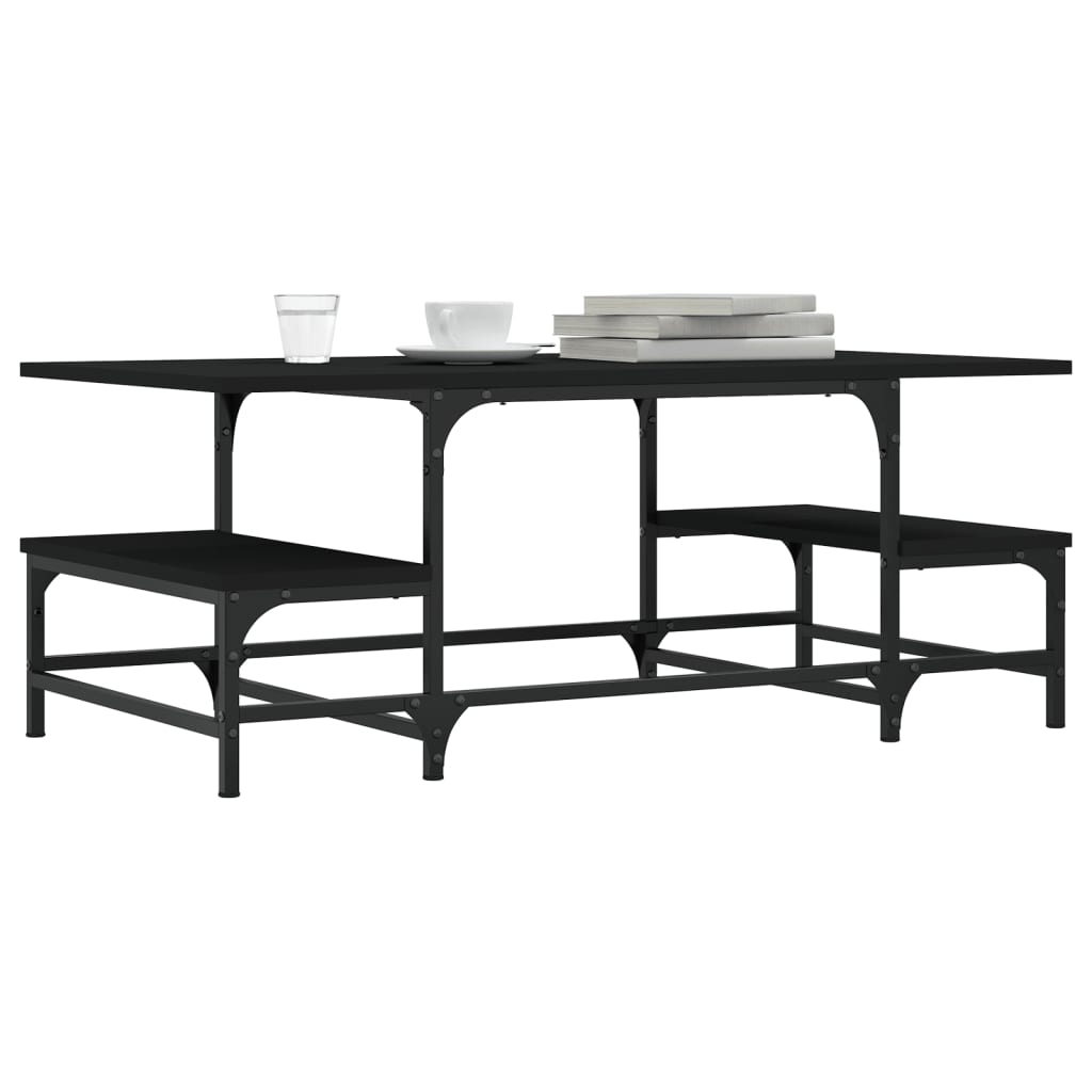 Coffee Table Black 100x50,5x40 cm Engineered Wood