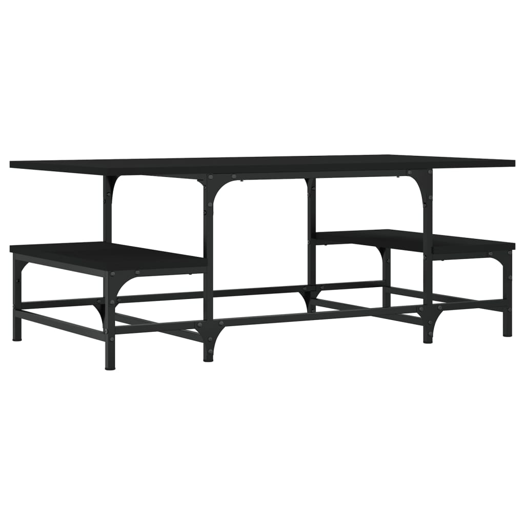 Coffee Table Black 100x50,5x40 cm Engineered Wood