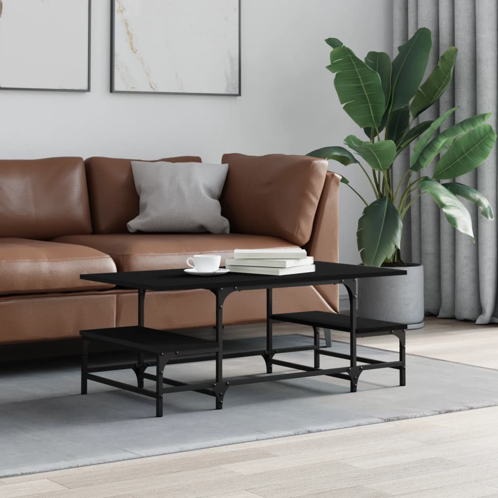 Coffee Table Black 100x50,5x40 cm Engineered Wood
