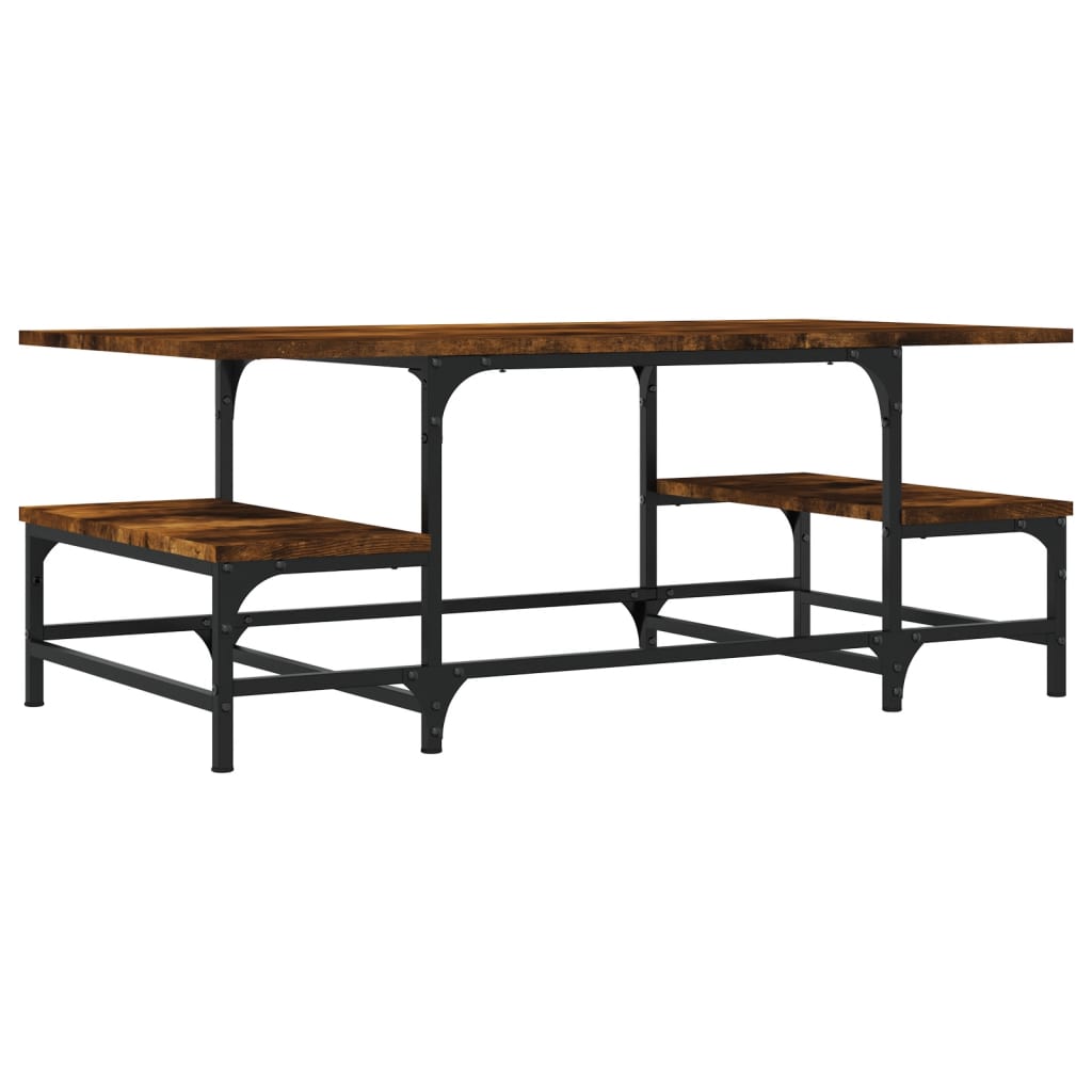 Coffee Table Smoked Oak 100x50,5x40 cm Engineered Wood