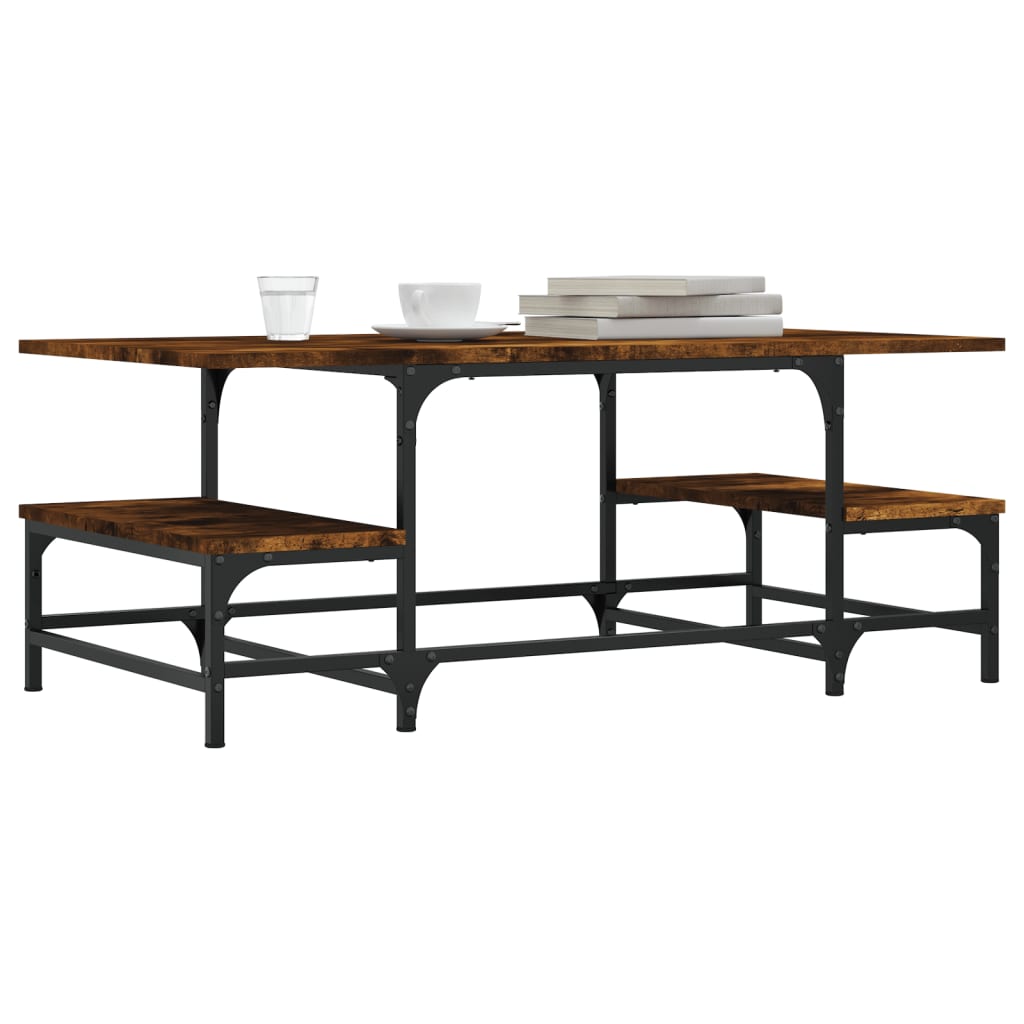 Coffee Table Smoked Oak 100x50,5x40 cm Engineered Wood