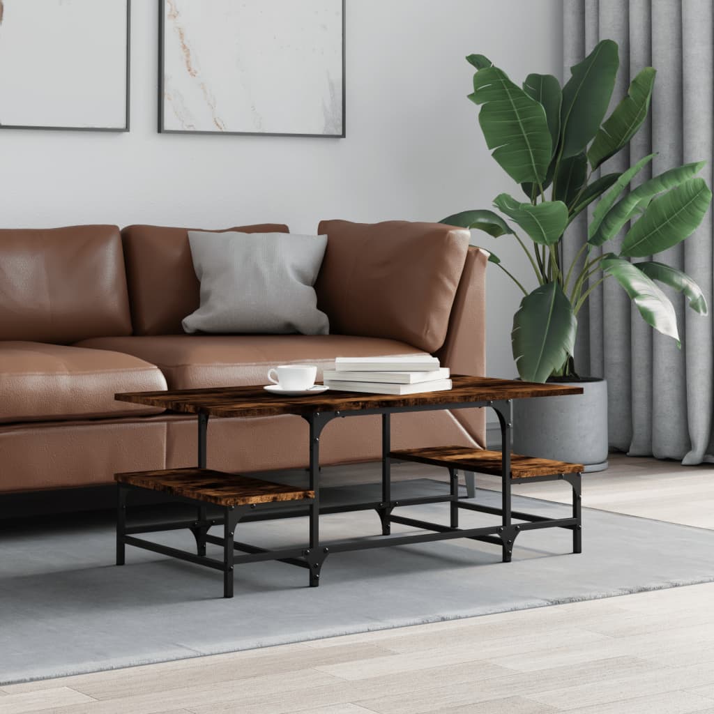 Coffee Table Smoked Oak 100x50,5x40 cm Engineered Wood