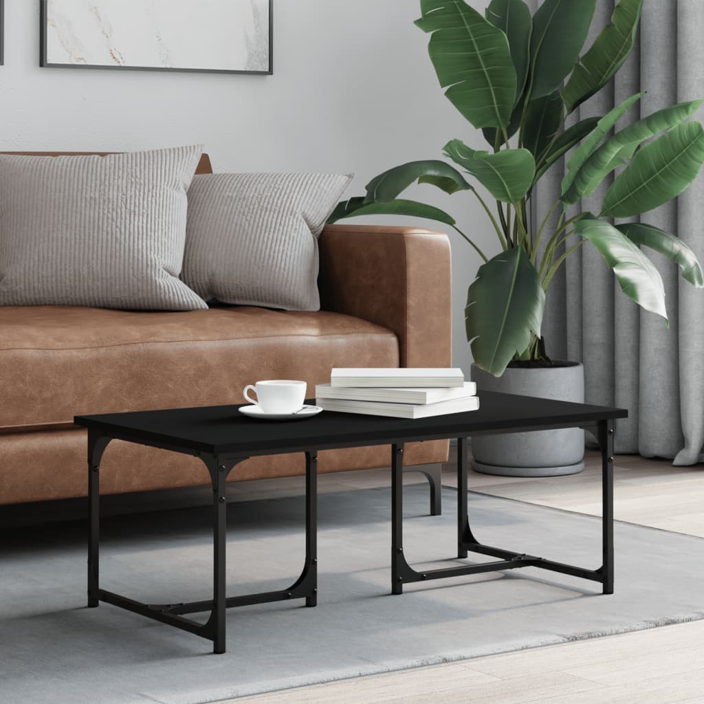 Coffee Table Black 90x50x35 cm Engineered Wood