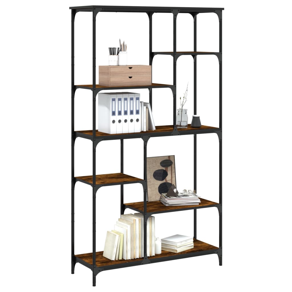 Bookshelf 10-Tier 99 x 35.5 x 176 cm Smoked Oak