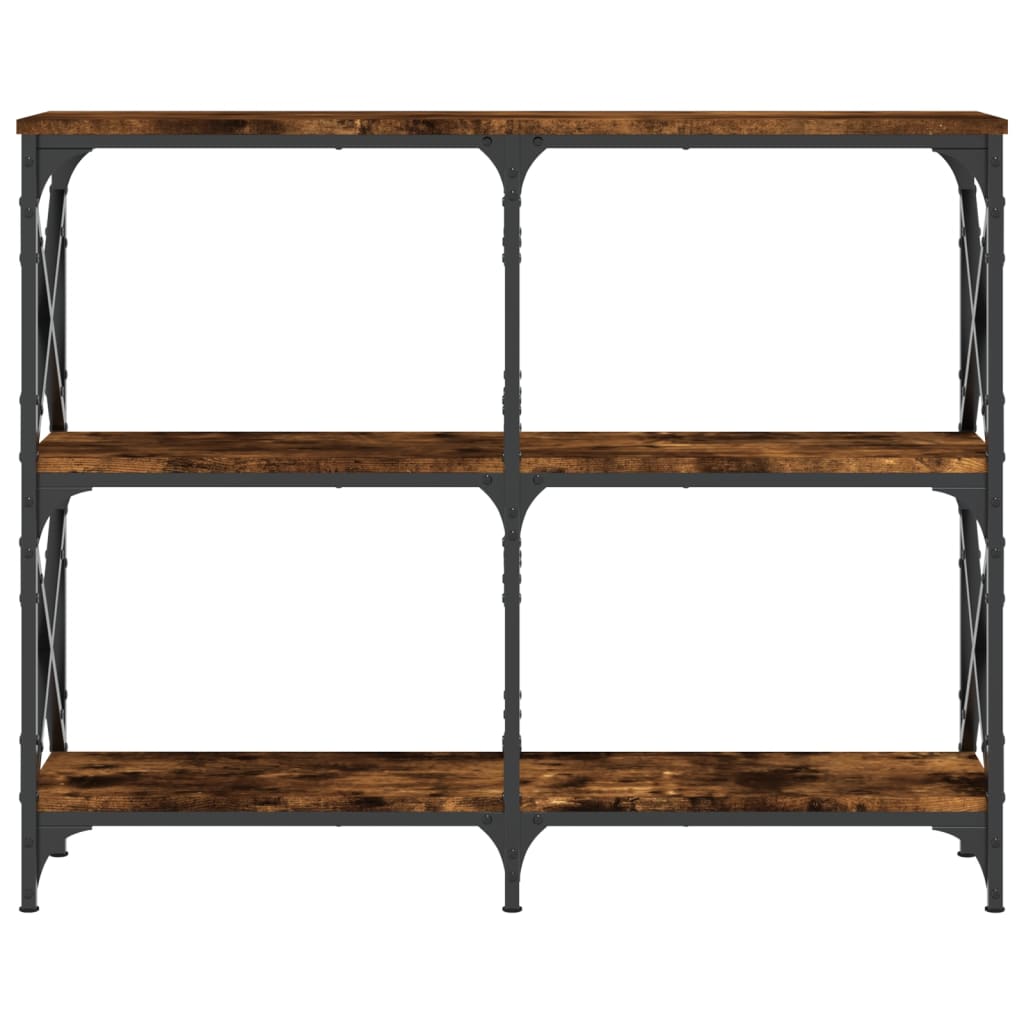 Console Table Smoked Oak 100x28x80,5 cm Engineered Wood