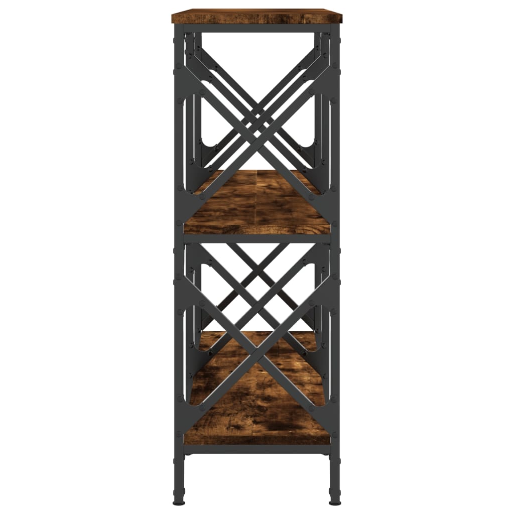 Console Table Smoked Oak 100x28x80,5 cm Engineered Wood