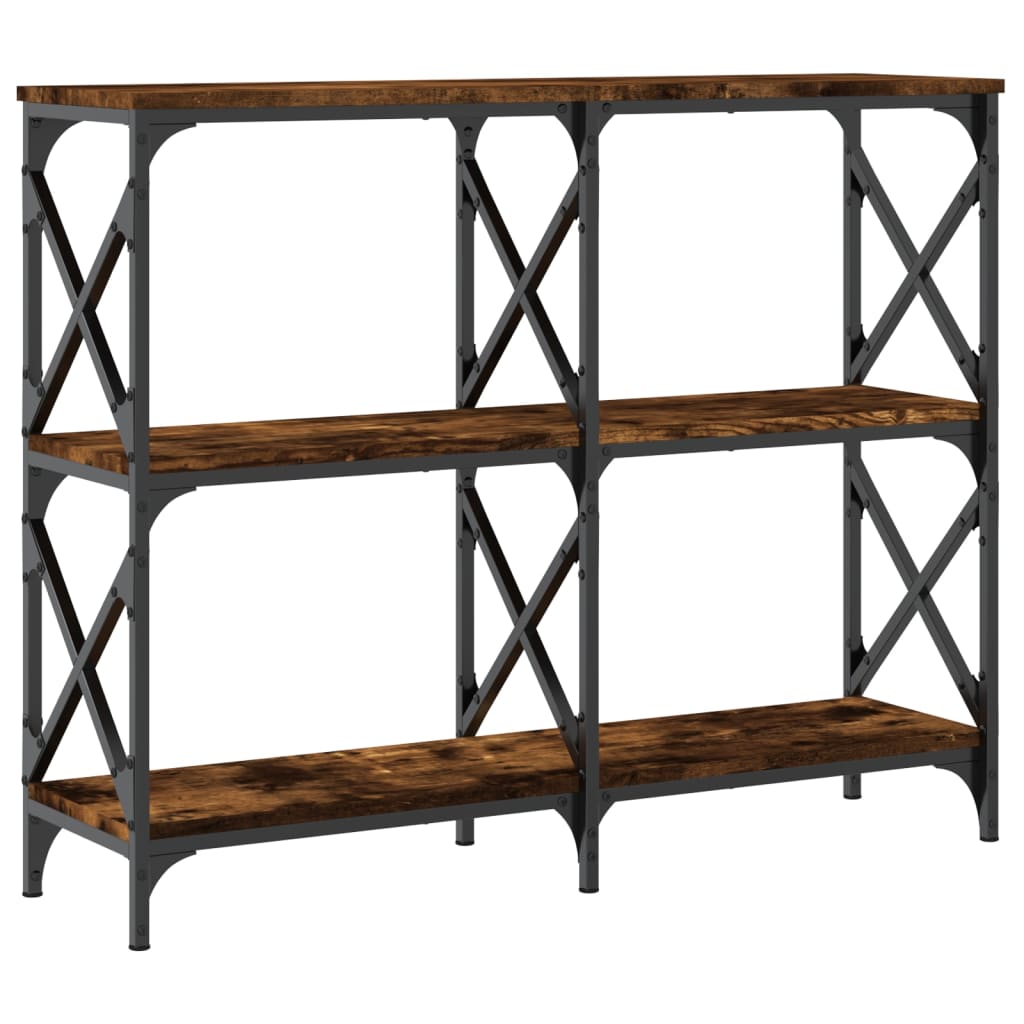 Console Table Smoked Oak 100x28x80,5 cm Engineered Wood