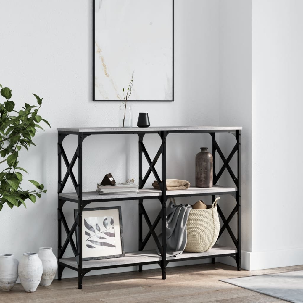 Console Table Grey Sonoma 100x28x80,5 cm Engineered Wood